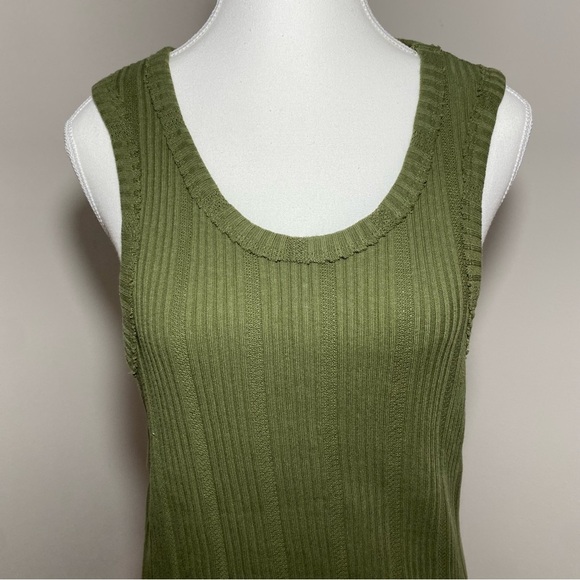 Anthropologie Sage Green Ribbed Tank Top XL - Picture 12 of 15